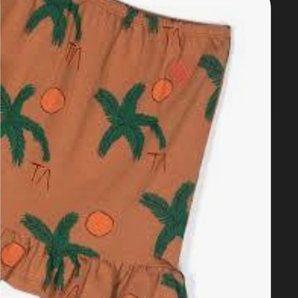 Tropical Print Ruffle Skirt - Picture 2 of 4